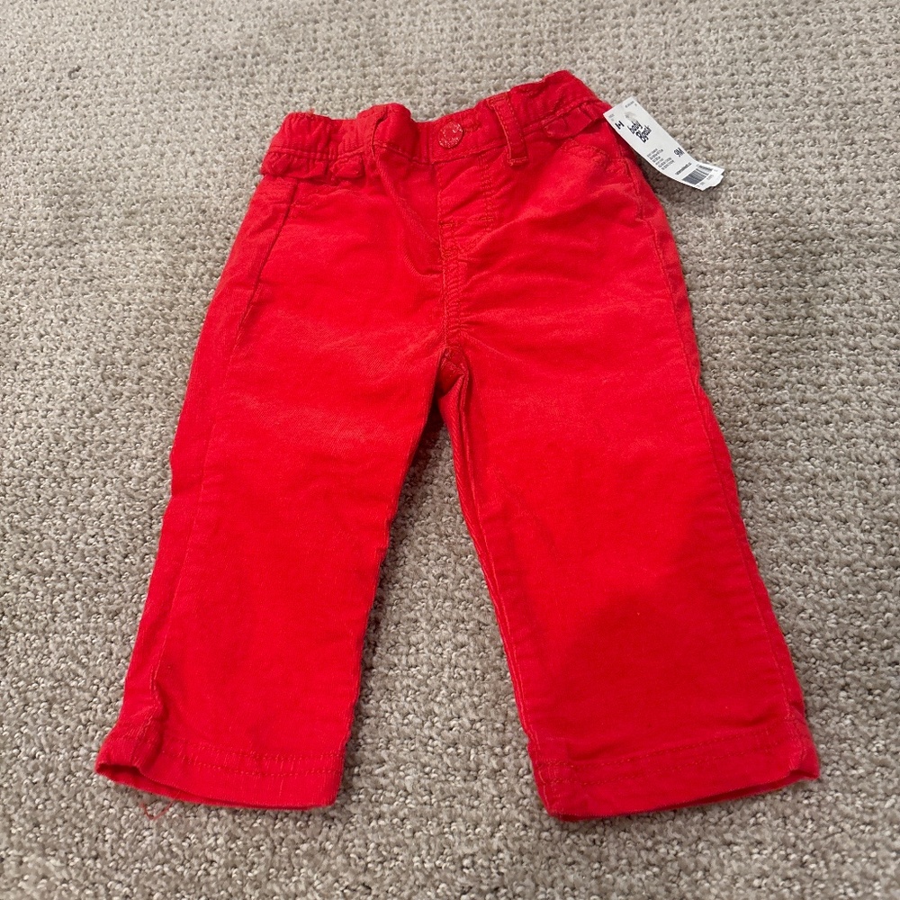 NWT- Baby b’gosh red cords